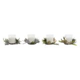 Lys DKD Home Decor Gylden Slvfarvet Jul 10 x 10 x 7 cm (2 enheder) #9