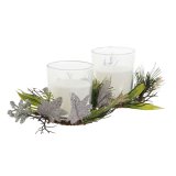Lys DKD Home Decor Gylden Slvfarvet Jul 10 x 10 x 7 cm (2 enheder) #13