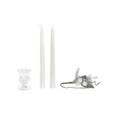 Lys DKD Home Decor Hvid Jul 21 x 10 x 5 cm 2 x 2 x 20 cm (4 Dele) #1