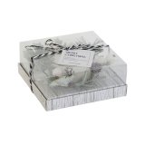 Stearinlys DKD Home Decor Hvid Jul 15 x 15 x 5.5 cm 13 x 13 x 5,5 cm #9