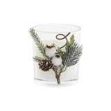 Stearinlys DKD Home Decor Hvid Jul 10,5 x 8,5 x 8,5 cm #1