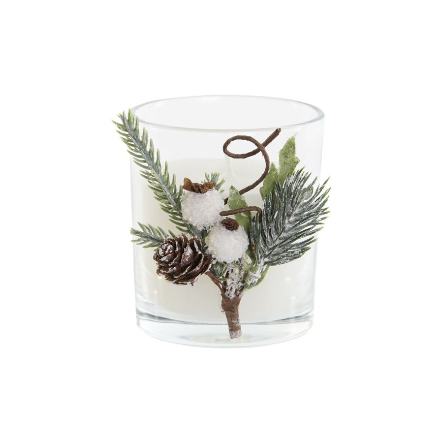 Stearinlys DKD Home Decor Hvid Jul 10,5 x 8,5 x 8,5 cm #1