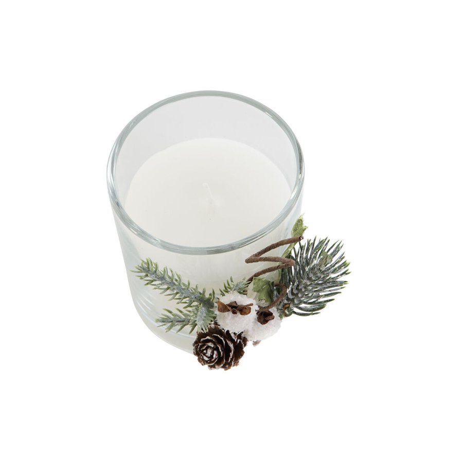 Stearinlys DKD Home Decor Hvid Jul 10,5 x 8,5 x 8,5 cm #5