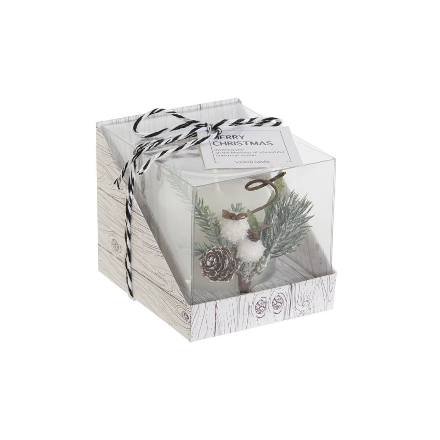 Stearinlys DKD Home Decor Hvid Jul 10,5 x 8,5 x 8,5 cm #9