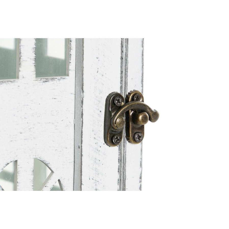 Laantarn DKD Home Decor ldet overflade Hvid Gr Tr Krystal 19 x 19 x 42 cm #3