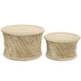 St med 2 borde DKD Home Decor Natur 60 x 60 x 42 cm 62 x 62 x 42 cm 64 x 64 x 42 cm #3