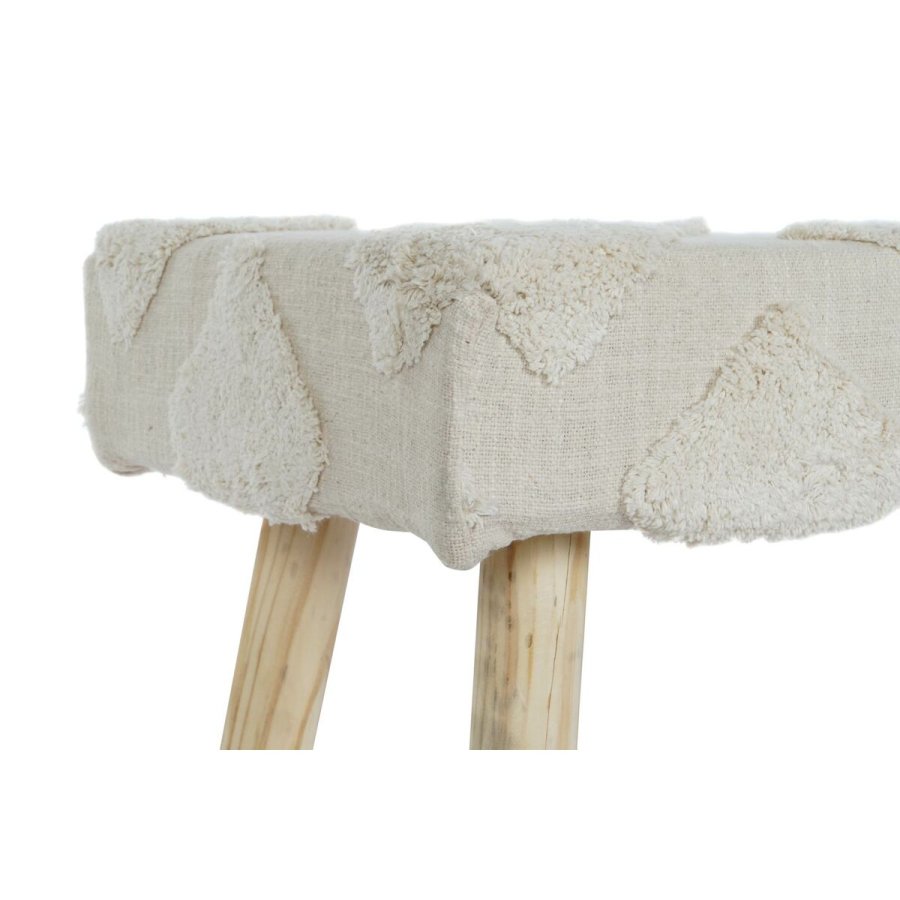 Stol DKD Home Decor Hvid Natur Tr 120 x 50 x 40 cm #5