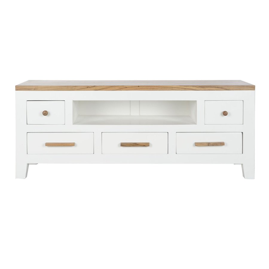 mbler DKD Home Decor Hvid Brun Akacie Mangotr 125 x 40 x 50 cm #5