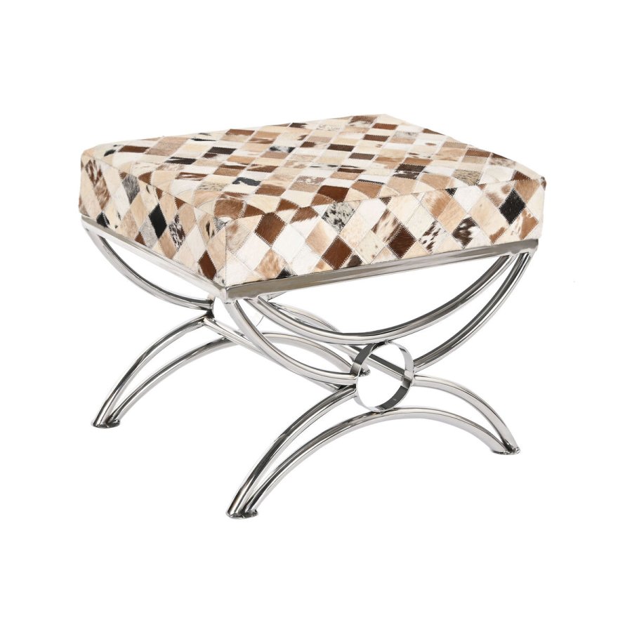 Stol DKD Home Decor Brun Beige S�lvfarvet Camel St�l 53 x 40 x 43 cm #1