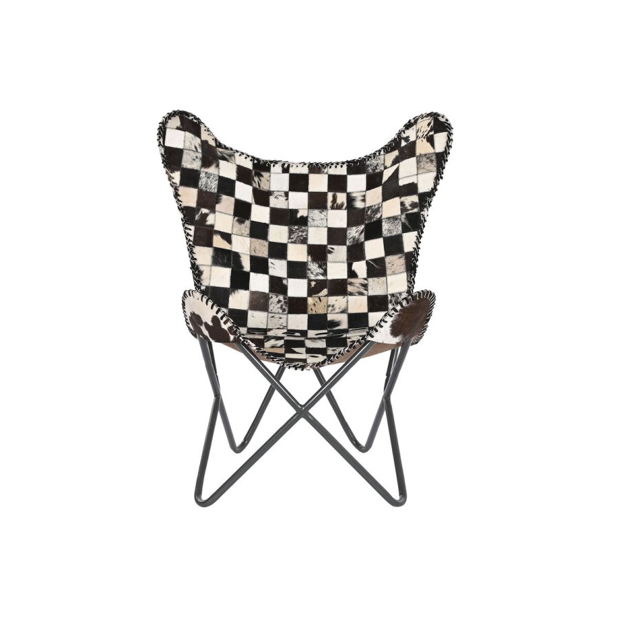 L�nestol DKD Home Decor Fl�defarvet M�rkebrun Jern 70 x 70 x 90 cm #3