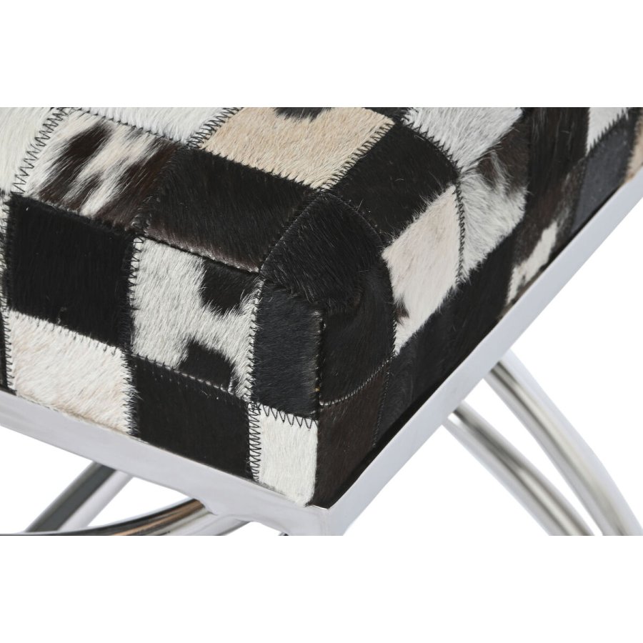 Stol DKD Home Decor Brun Fl�defarvet S�lvfarvet M�rkebrun St�l 53 x 40 x 43 cm #4