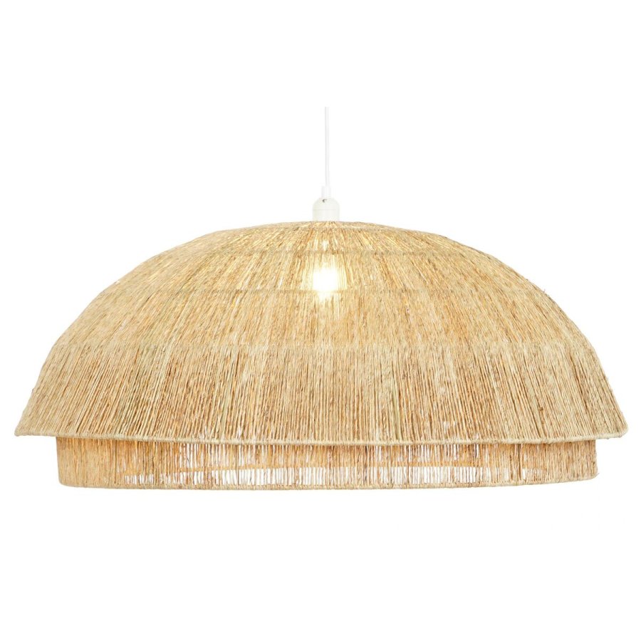 Loftslampe DKD Home Decor Lys brun Jute Jern 50 W 80 x 80 x 33 cm #6