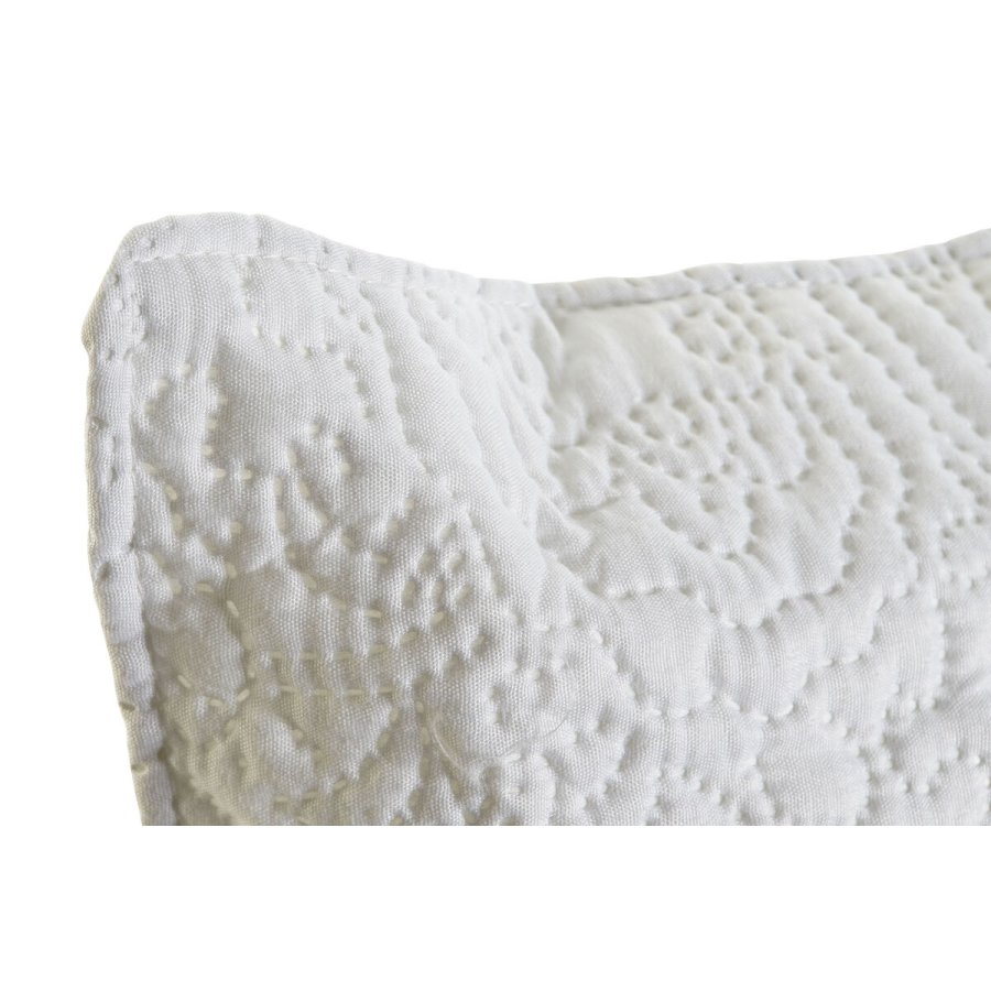 Pude DKD Home Decor Hvid Polyester Floral 60 x 10 x 40 cm #2
