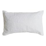 Pude DKD Home Decor Hvid Polyester Floral 60 x 10 x 40 cm #1