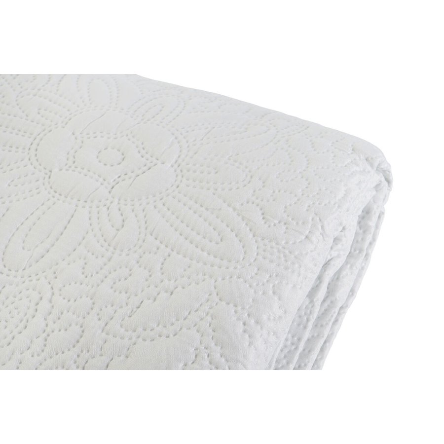 Sengetppe (vattppe) DKD Home Decor Hvid Seng 180 270 x 270 x 1 cm #9