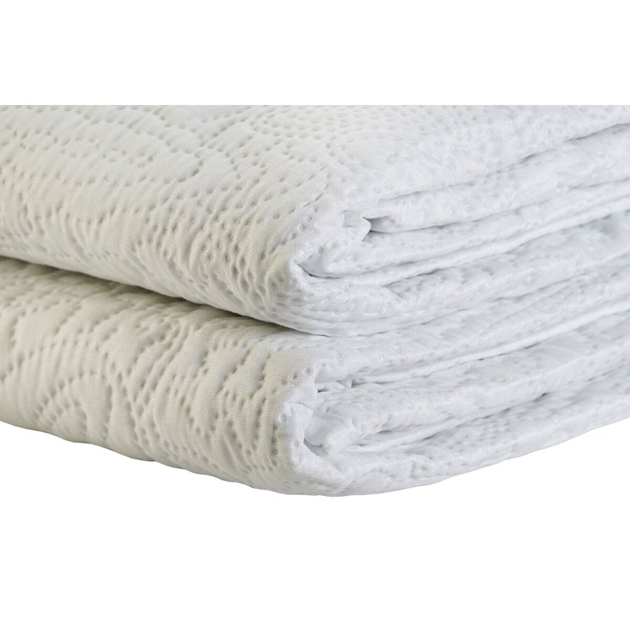 Sengetppe (vattppe) DKD Home Decor Hvid Seng 180 270 x 270 x 1 cm #21