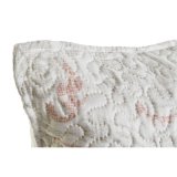 Pude DKD Home Decor Hvid Polyester Floral 60 x 10 x 40 cm #2
