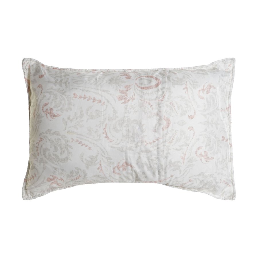 Pude DKD Home Decor Hvid Polyester Floral 60 x 10 x 40 cm #4