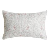 Pude DKD Home Decor Hvid Polyester Floral 60 x 10 x 40 cm #1
