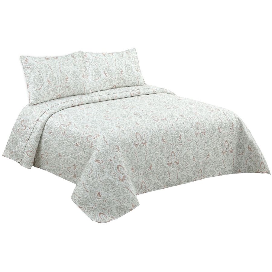 Sengetppe (vattppe) DKD Home Decor Hvid Seng 135/150 240 x 260 x 1 cm #1