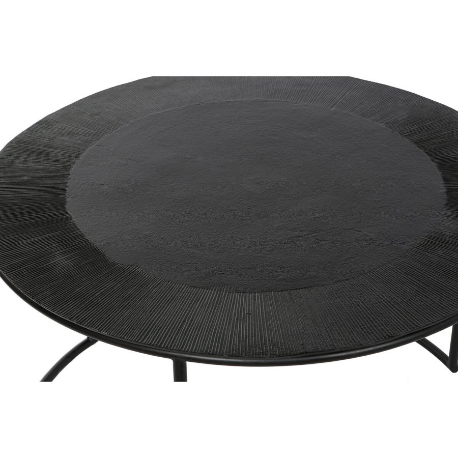 St med 2 borde DKD Home Decor Sort Metal Aluminium 76 x 76 x 44 cm #3