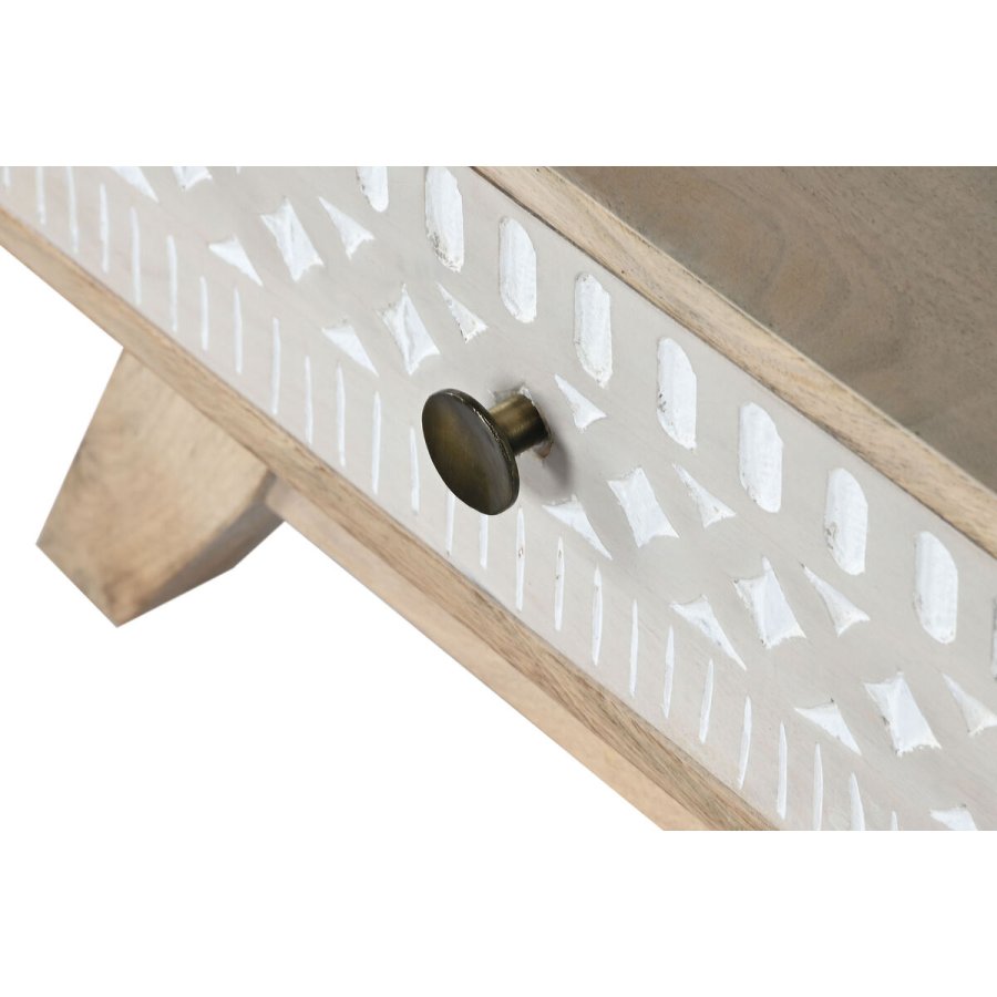 Natbord DKD Home Decor Hvid Natur Mangotr 55 x 35 x 45 cm #13