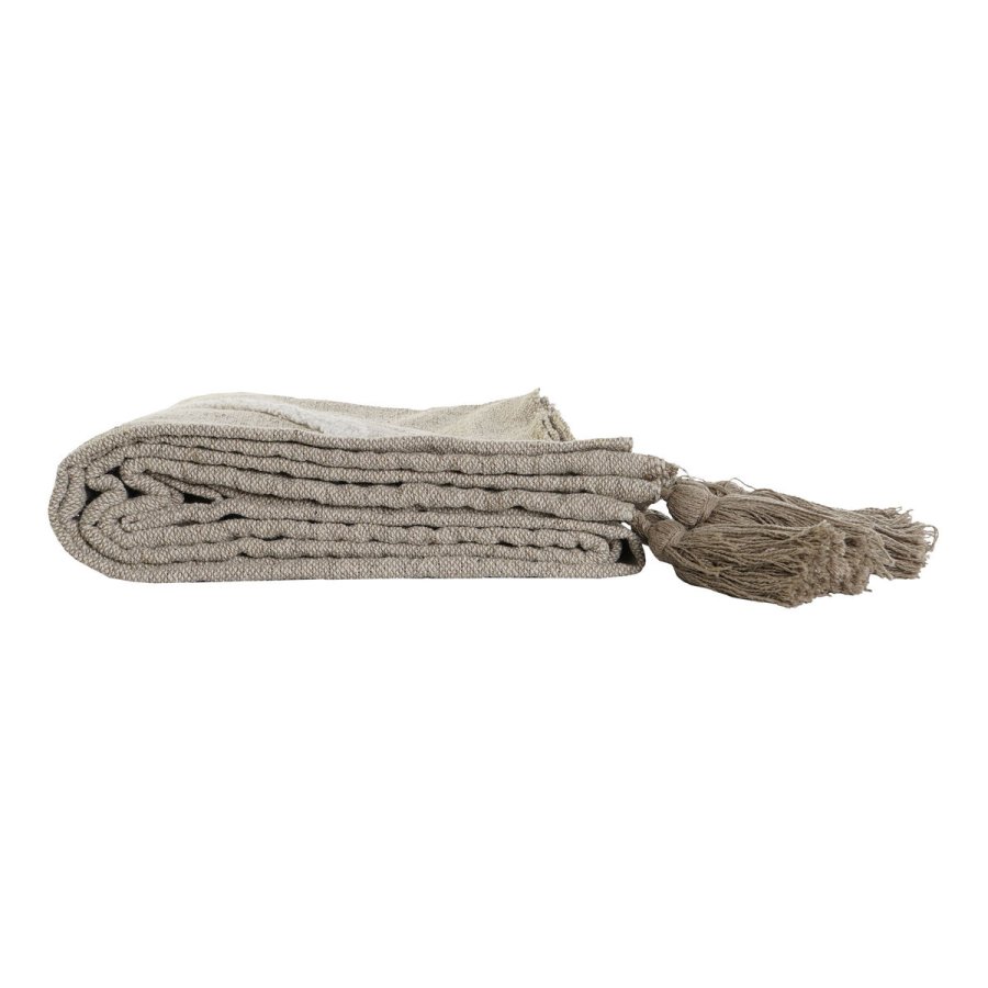 Colchas DKD Home Decor Hvid Grn Beige Mrk grn 130 x 170 x 0,5 cm (2 enheder) #13