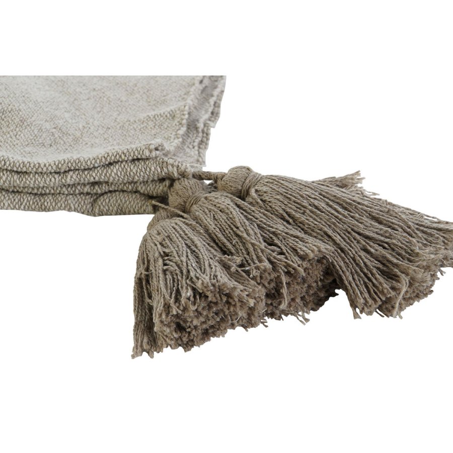 Colchas DKD Home Decor Hvid Grn Beige Mrk grn 130 x 170 x 0,5 cm (2 enheder) #5
