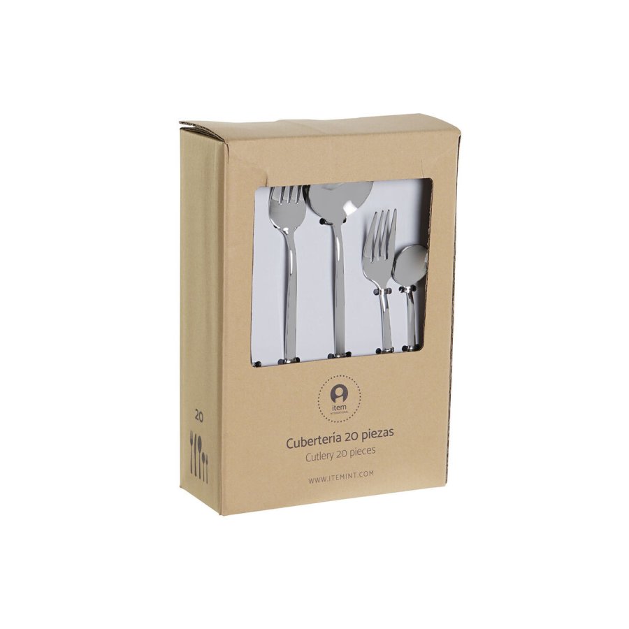 Bestik DKD Home Decor Slvfarvet Rustfrit stl 2 x 0,5 x 22 cm 20 Dele #4