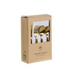 Bestik DKD Home Decor Gylden Rustfrit stl 2 x 0,5 x 22 cm 24 Dele #4