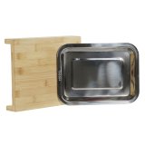 Skrebrt DKD Home Decor Natur Bambus Rustfrit stl 28 x 21,5 x 4,2 cm #7