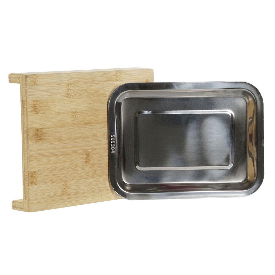 Skrebrt DKD Home Decor Natur Bambus Rustfrit stl 28 x 21,5 x 4,2 cm #7