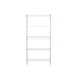Hylder DKD Home Decor Hvid Gennemsigtig Krystal Tr MDF 90 x 35 x 180 cm (1) #7