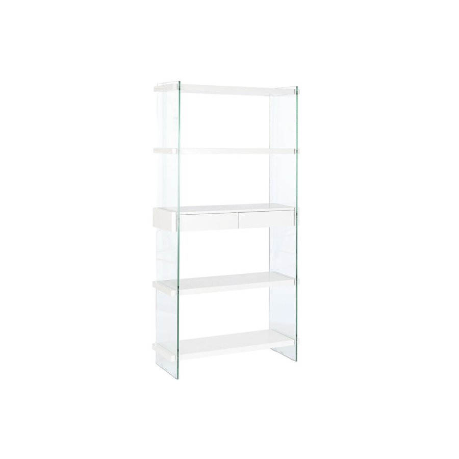 Hylder DKD Home Decor Hvid Gennemsigtig Krystal Tr MDF 90 x 35 x 180 cm (1) #1