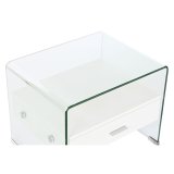 Natbord DKD Home Decor Hvid Gennemsigtig Krystal Tr MDF 50 x 40 x 45,5 cm #5