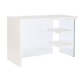 Skrivebord DKD Home Decor Hvid Gennemsigtig Krystal Tr MDF 120 x 50 x 76 cm #1