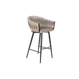 Taburet DKD Home Decor Sort Beige Metal 61 x 52 x 101 cm #1