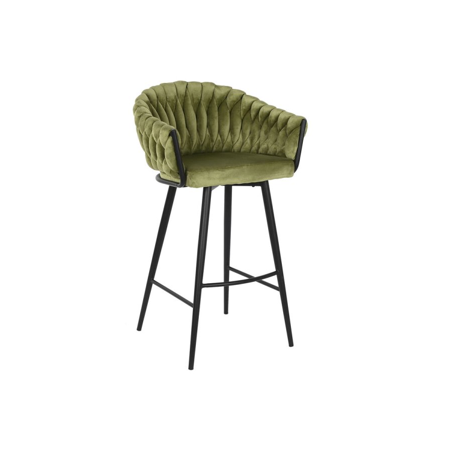 Taburet DKD Home Decor Sort Grn Fljl Metal 61 x 52 x 101 cm #1