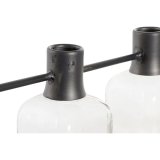 Vase DKD Home Decor Sort Natur Metal Krystal Paulonia tr 49 x 11 x 27 cm (3 Dele) #2