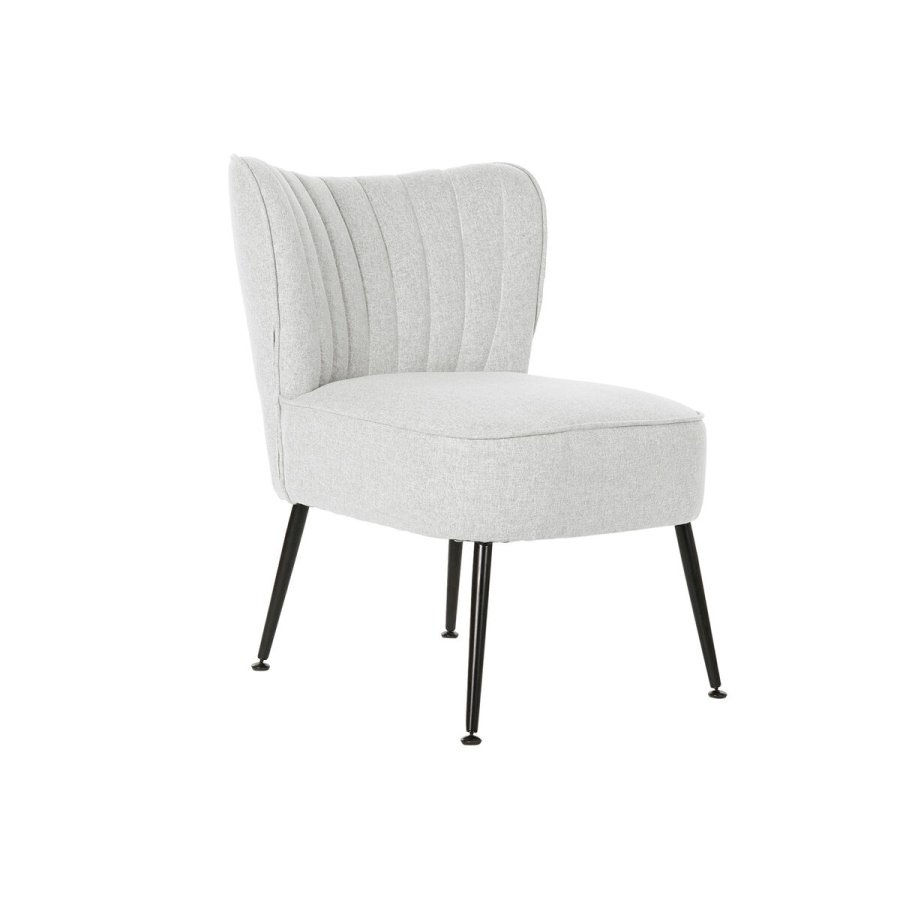 Lnestol DKD Home Decor Sort Beige Greige Metal 55 x 64 x 72,5 cm #1