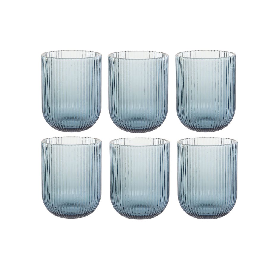 Glass�t DKD Home Decor Bl� Krystal 240 ml (6 enheder) #1