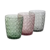 Glasst DKD Home Decor Grn Gr Pink Krystal Med relief 240 ml (6 enheder) #4