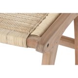 Stol DKD Home Decor Hvid Brun Beige Teak 65 x 47 x 40 cm #2