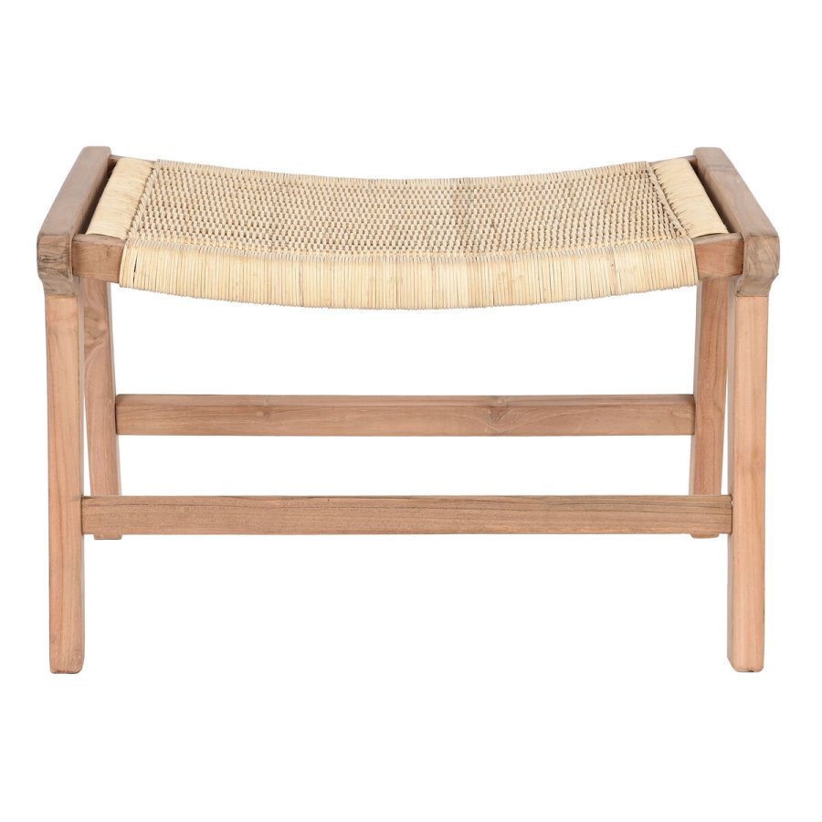 Stol DKD Home Decor Hvid Brun Beige Teak 65 x 47 x 40 cm #3