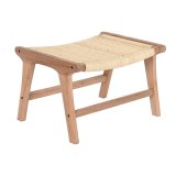 Stol DKD Home Decor Hvid Brun Beige Teak 65 x 47 x 40 cm #1