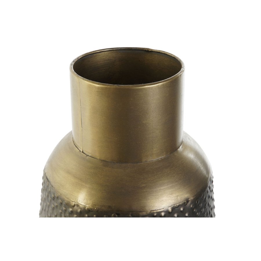 Vase DKD Home Decor Gr Gylden Mrkegr Metal Moderne 25 x 25 x 47 cm #3