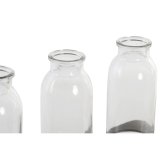 Vase DKD Home Decor Brun Sort Metal Krystal 45 x 11 x 22 cm (3 Dele) #3