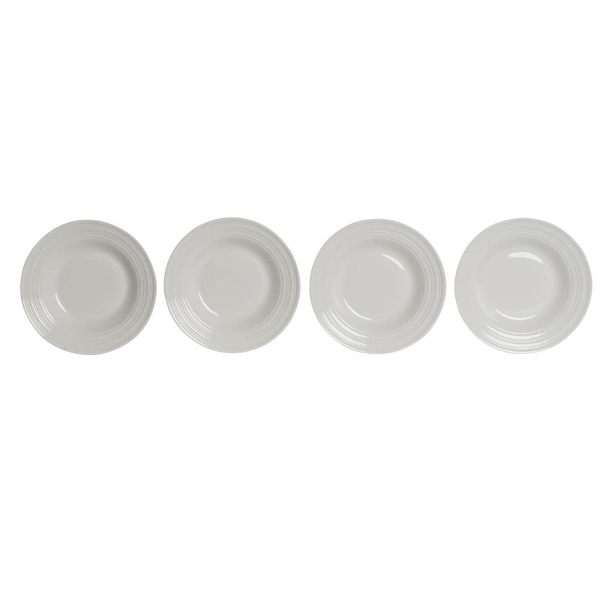 Dyb tallerken DKD Home Decor Hvid Porceln 20 x 20 x 3 cm #7