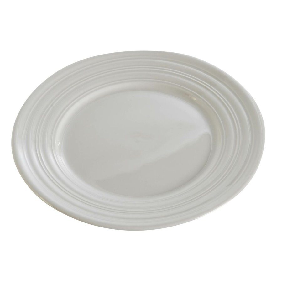 Flad Plade DKD Home Decor Hvid Porceln 19 x 19 x 2 cm #4