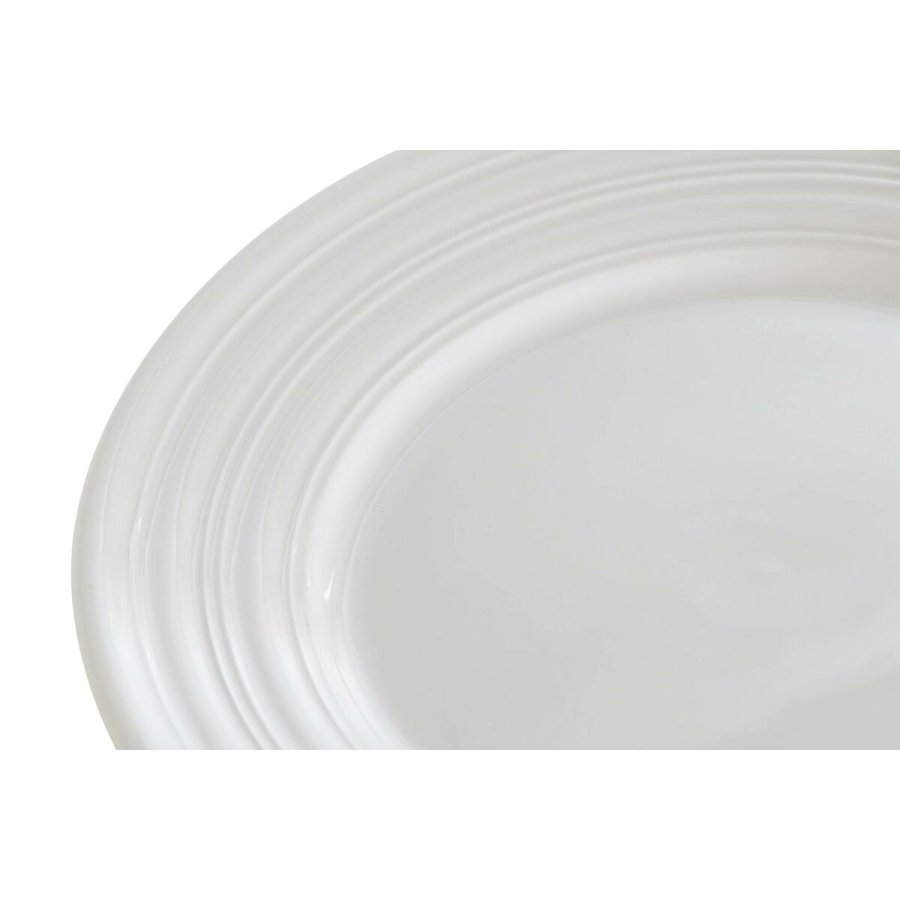 Flad Plade DKD Home Decor Hvid Porceln 19 x 19 x 2 cm #7